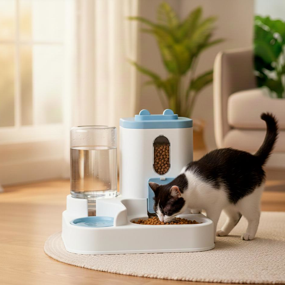 2-in-1 Futter- & Wasserspender | Alleos